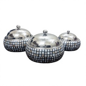 Mother of Pwarl Hotpot <b>Top</b> Selling Handmade Designer Luxury New Fancy Wooden Hotpot - Product Image 1