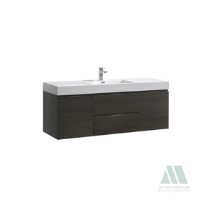 Competitive Price Modern Design Solid Oak/Pine/Acacia Wood Bathroom <b>Vanities</b> with Glass <b>Wall</b> Made in Vietnam ODM/OEM Available - Product Image 2