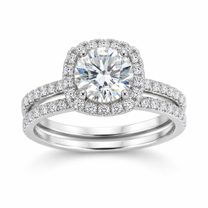 Set di Anelli Classici Stile Fidanzamento, Design Elegante per Donne - Product Image 1