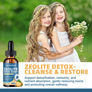 Gotas Detox de <span class=keywords><strong>Zeolita</strong></span> Sin Azúcar de Marca Privada OEM - Sabor Piña, Clinoptilolita, Vitamina B12/D3, Grado Alimenticio, Apoya a Niños y Adultos - Product Image 2