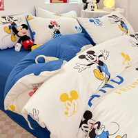 Vente en gros de parures de lit pour enfants imprimées avec des motifs pour enfants, 4 en 1, en coton