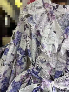 2024 primavera nuevo nicho marca de <span class=keywords><strong>moda</strong></span> elegante Floral <span class=keywords><strong>hongo</strong></span> encaje ajuste suelto encaje señora Vestido <span class=keywords><strong>Mujer</strong></span> - Product Image 5