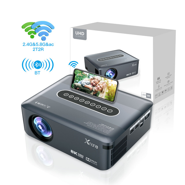 XNANO X1 Full HD 1080P Projector Beamer 4K Quad Core Android 9 5G WIFI LED 8K Video Home Theater Proyector 4K Projectors