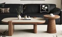 Table basse en métal convertible et extensible, réglable en hauteur, décorative, haut de gamme, durable, pour appartement de petite taille, salon moderne