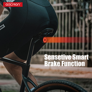 Lanterna Traseira Inteligente para Bicicleta GACIRON LOOP-100, Luz de Segurança Traseira Magnética em Fibra de Carbono, Luz Traseira Inteligente Óptica 3D, IPX6 - Product Image 5
