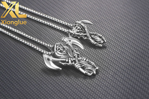 Collar con Colgante de Guadaña de Anime en Acero Inoxidable Unisex para Hombre - Product Image 5