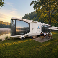 Maisons Capsulées Intelligentes Préfabriquées Mobiles avec Cuisine, Alimentées à l'Énergie Solaire, Luxe Moderne pour Extérieur
