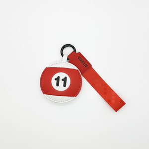 Llavero de cuero creativo con diseño de bola de billar, colgante para bolso, accesorios para carteras, llaveros bonitos para mujer - Product Image 6