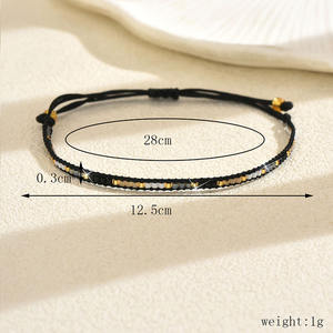 Bracelet empilable en perles Miyuki tissées à la main, <span class=keywords><strong>d</strong></span>élicat et coloré, pour femmes, cadeaux pour la fête des mères - Product Image 5