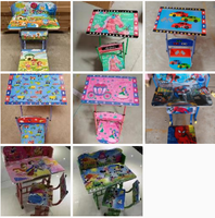 Table d'étude moderne pour enfants de maternelle (garçons/filles) – Bureau pliable pour devoirs avec chaise intégrée