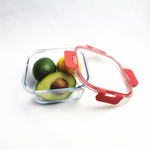 Home &amp; Garden Eco Friendly Square Shape Large Capacity High Borosilicat Glass Food Storage Meal Prep Containers With Lids - Product Image 1