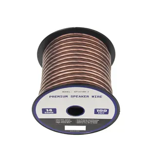 Cavo per altoparlante Audio per auto 14AWG esterno 2.5mm CCA cavo flessibile per altoparlante trasparente satinato