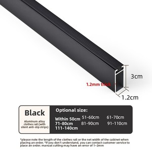 Adjustable Base Hanging Rod for Children Flexible Aluminium Alloy <b>Wardrobe</b> <b>Hardware</b> of Horizontal Growth Type - Product Image 6