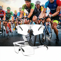 DUBERY 2026 Lunettes de soleil sport tendance UV400 pour homme, monture transparente surdimensionnée en PC TAC pour la course, le cyclisme et les sports de plein air