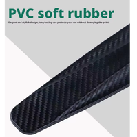 Protection de pare-chocs de voiture, bande de protection d'angle en PVC, aspect fibre de carbone, anti-rayures, anti-collision, universelle, 2 pièces, avant et arrière