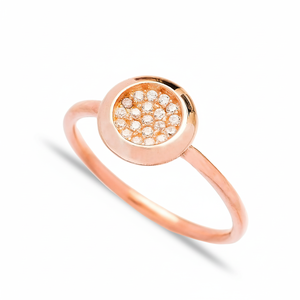 Clear Zircon Stone Minimalist <b>CZ</b> Round Design Cluster <b>Ring</b> Wholesale Handcrafted 925 Sterling Silver Jewelry - Product Image 2