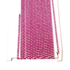 אופנה שורה ss3.5 נקה AB קריסטל ריינסטון פסי ורוד ציפוי יהלומי rhinestones שרשרת כוס שרשרת אביזרים - Product Image 5