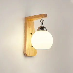 Lampada da parete in legno giapponese, <span class=keywords><strong>applique</strong></span> da comodino, <span class=keywords><strong>applique</strong></span> da parete per scale, design nordico, Art Déco, luci a LED da parete, lampada da parete - Product Image 4