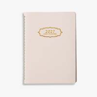 Carnet à spirale personnalisé 2027, couverture souple et rigide, planificateur avec 12 intercalaires mensuels pour le bureau, l'école, les affaires, cadeau