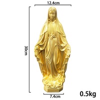 Statue de la Vierge Marie en résine, décoration de porche pour la maison et l'église, artisanat musical féerique, œuvre d'art sacrée, Chine