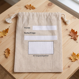 ถุงเก็บฝุ่นกระเป๋าผ้าฝ้ายแบบมีเชือกผูกออกแบบโลโก้ได้ตามต้องการ - Product Image 1