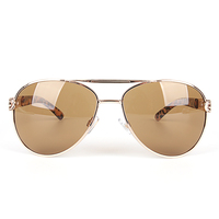 Lunettes de soleil aviation en métal classique de haute qualité femmes polarisées Protection UV400 disponible bleu noir blanc or rouge jaune PC