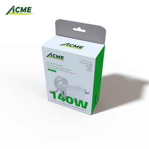 Caja cargadora de cable de datos de cartón rígido impreso personalizado acabado mate <span class=keywords><strong>con</strong></span> ventaja UV para electrónica de consumo y embalaje de regalo - Product Image 1