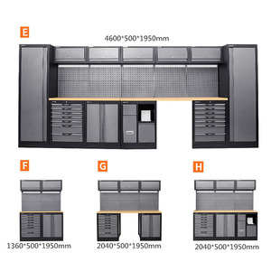Armoire à outils en fer pour atelier, établi amovible, design moderne, boîte à outils modulaire, <span class=keywords><strong>rangement</strong></span> de <span class=keywords><strong>garage</strong></span>, capacité de charge OEM 500 kg, 5 tiroirs - Product Image 2