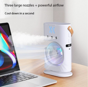 Portable Fan Air Conditioners USB Electric Fan <b>Led</b> Night <b>Light</b> Water Mist Fun Super Strong Wind 3 in 1 Air Humidifier for Home - Product Image 2