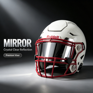 Visières de football en acrylique miroir grandeur nature, chromées, pour collection, protection des yeux, pour casques de football Riddle <span class=keywords><strong>Schutt</strong></span>, pour vitrine d'exposition - Product Image 3