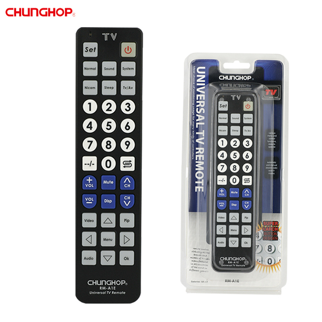 For RM-A1E 35 Big Button Fixed Code ABS Plastic Universal TV Remote Control with 8m Range OEM