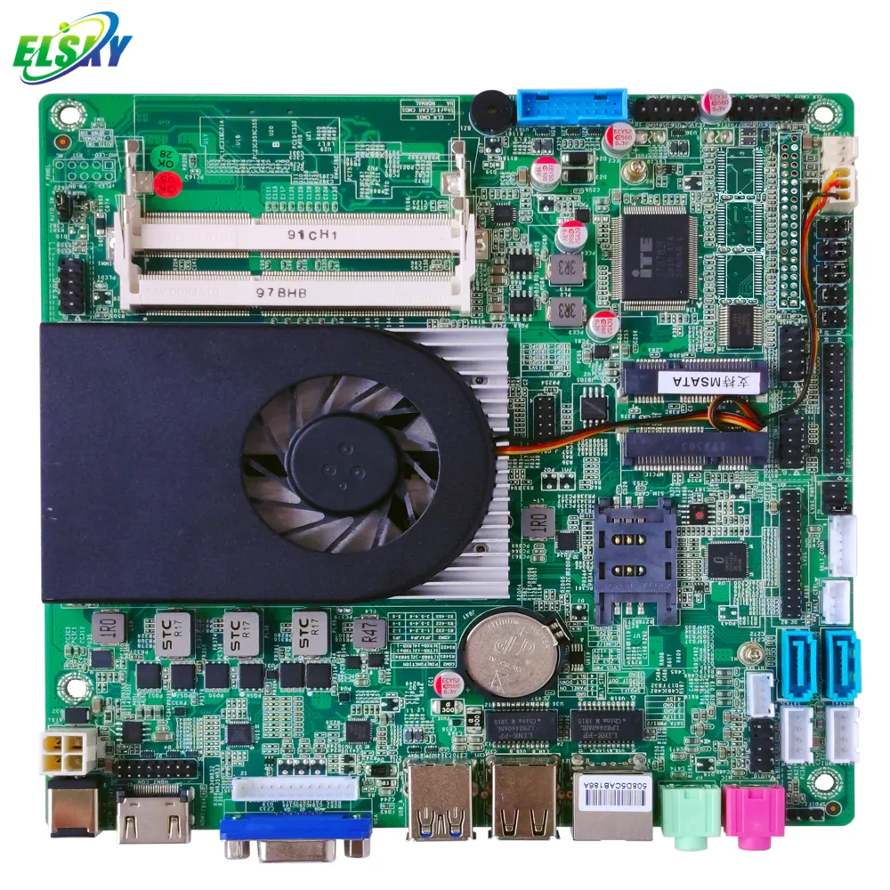 Hot Sale ELSKY UHD 4K 1080P EDP RS232 COM i7 Motherboard for Vpro box pc embedded industrial intel celeron supermarket kiosk