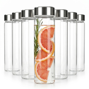 <span class=keywords><strong>Taza</strong></span> de Té de Vidrio Transparente de Boca Ancha, Resistente al Calor, de Doble Pared, a Prueba de Fugas, Libre de BPA, Moderna, con Baño de Oro, Apta para Lavavajillas - Product Image 1