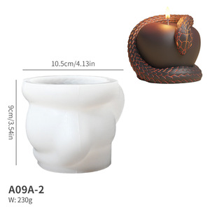 Molde de Silicona para Vela de Serpiente, Fruta Prohibida, Manzana y Serpiente, Herramienta para Hacer Velas de Aromaterapia - Product Image 6