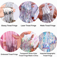 YTSF-J6 Rideau de pluie laser best-seller, design floral coloré, en PVC, pour décoration de plafond et extérieur pour mariages et événements