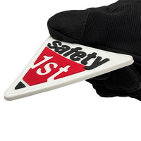 Badge personnalisable en PVC 3D en caoutchouc avec logo Safety 1st, prêt à être expédié, idéal pour vestes ou sacs à dos