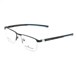 Vente en gros, lunettes personnalisées pour hommes, demi-cercle, cadre en verre pour les yeux, conception OEM, étiquette privée, lunettes pour adultes, cadres optiques