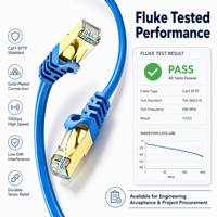 Cable de Conexión RJ45 CAT8 S/FTP CCA de 600MHz de Fábrica, Blindado y Chapado en Oro, con Certificación CE/RoHS, Revestimiento Exterior de PVC, Color Personalizado