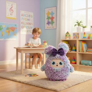 Peluche interactive IA personnalisée, jouet éducatif parlant, animal en peluche avec visage en vinyle et yeux émotionnels LED - Product Image 4