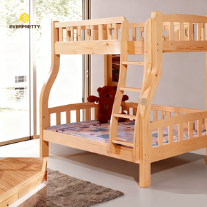 Set Letto a Castello in Legno Massello per Camera da Letto Moderna con 4 Cassetti, Scala e Ringhiera di Sicurezza per Bambini - Product Image 3
