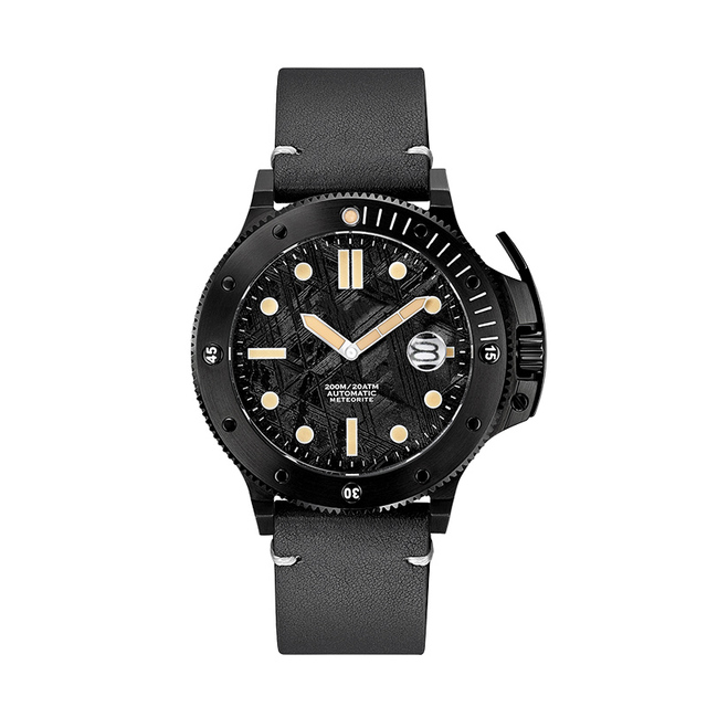 200m Water Resist Diver Automatic Watch with Transparent Back Cover