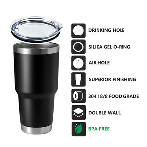Vasos Térmicos de Acero Inoxidable de Doble Pared con Aislamiento al Vacío de 20oz y 30oz, a Prueba de Fugas, con Tapa para Uso en Movimiento - Product Image 5