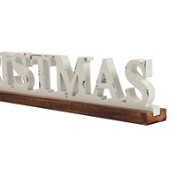Offre Spéciale Vente en Gros Joyeux Noël Décoration Rustique Style Ferme Blocs Artisanaux Lettres Autocollantes pour Tableau d'Affichage Lettres en Bois Blanc Délavé