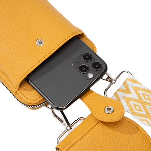 Nuevo diseño de correa de hombro bolsa de mujer Mini monedero teléfono móvil Cross Body Sling Bag PU cuero teléfono celular bolsa para mujer - Product Image 4