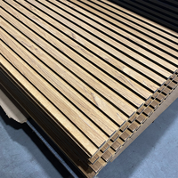 Panneau acoustique en lattes de bois naturel |   Panneau mural acoustique rainuré pour home cinéma, bureau et studio d'enregistrement