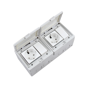 Manufacturer Outdoor <strong>Single</strong> Phase 230VAC IP55 France <strong>Switch</strong> <strong>Socket</strong> <strong>with</strong> Waterproof Cover - Product Image 6