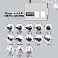 Interruptor Táctil Inteligente con Regulador de Intensidad AC100-240V/DC12V 24W con Pantalla de Tiempo/Temperatura para Luces de Espejo Antivaho