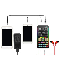 Mini Changeur de Voix Portable pour Diffusion en Direct et Jeux, Carte Son USB avec 8 Effets Sonores pour Téléphone et PC