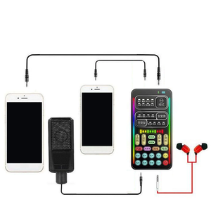 Nouveau changeur de voix <span class=keywords><strong>portable</strong></span> multifonctionnel I9 Mini carte son <span class=keywords><strong>portable</strong></span> avec 8 effets sonores changements sonores - Product Image 4