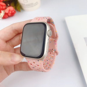 Cinturino in Silicone con Fibbia a Farfalla Arcobaleno a Pois Colorati per Apple Watch 10, Braccialetto Sportivo per Apple Ultra 8 7 6 5 4 <span class=keywords><strong>3</strong></span> 2 SE - Product Image 6